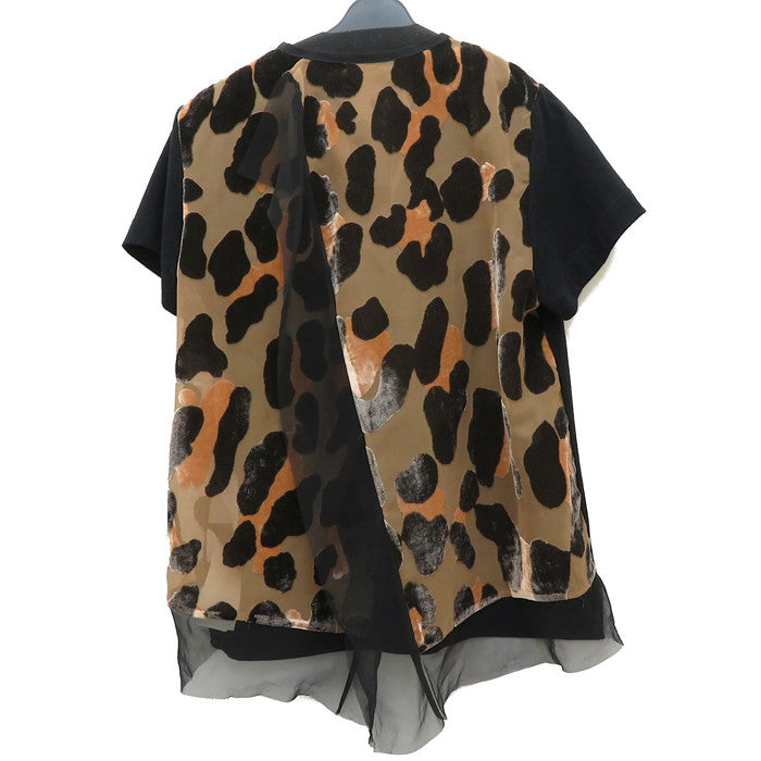 Leopard Print L/S T-Shirt / レオパード ドッキングスリーブ