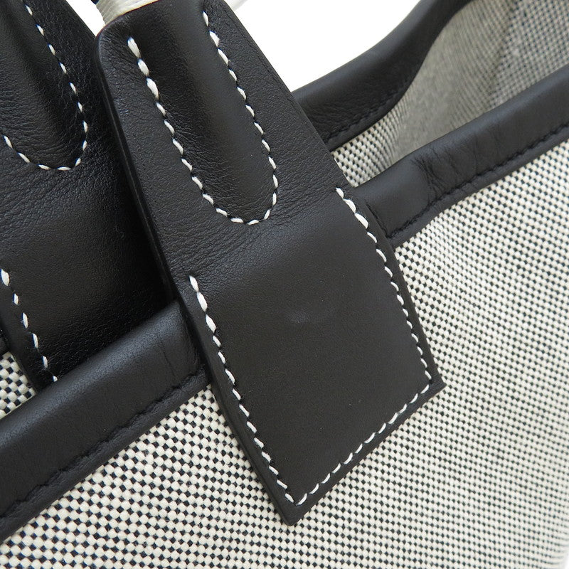 ★★最終特価品【HERMES/エルメス】 スティープル28 トートバッグ キャンバス/レザー ブラック レディース【中古】【真子質店】【BL】 【MaMoxx】