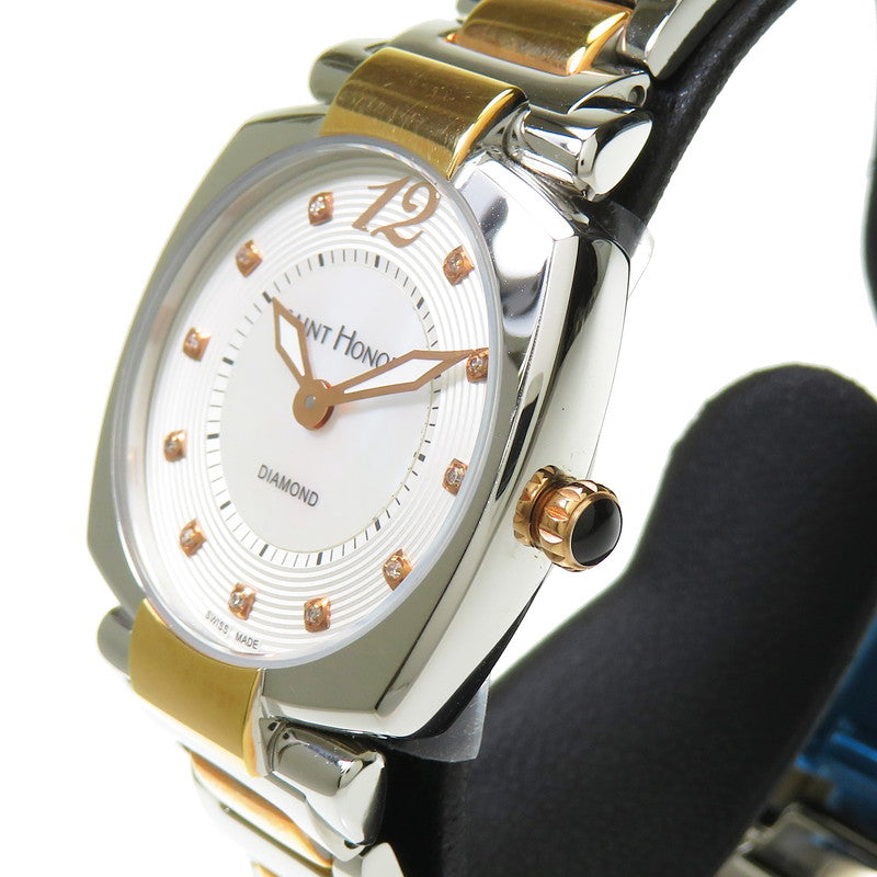 ★★最終特価品【SAINT HONORE/サントノーレ】 未使用 ユーフォリア 腕時計 ステンレススチール/GP/11Pダイヤモンド クオーツ シェル文字盤 レディース
【中古】【真子質店】【GD】




【TMax】