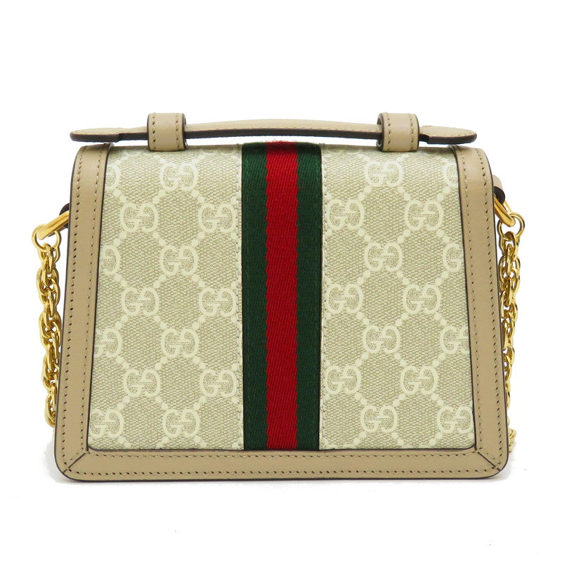 ★★最終特価品【GUCCI/グッチ】 696180 オフィディア GG ミニ 2WAY ショルダーバッグ PVC/レザー ベージュ系  レディース【中古】【真子質店】【BL】, 【TxIMa】