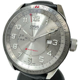 ★★最終特価品【ORIS/オリス】 01 74777014461-07 5 22 87FCS ＯH済 仕上げ済 アウディスポーツGMT 腕時計 ステンレススチール/レザー 自動巻き/オートマ シルバー文字盤/黒革ベルト メンズ 【中古】【真子質店】【GD】 【ITSMi】