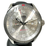 ★★最終特価品【ORIS/オリス】 01 74777014461-07 5 22 87FCS ＯH済 仕上げ済 アウディスポーツGMT 腕時計 ステンレススチール/レザー 自動巻き/オートマ シルバー文字盤/黒革ベルト メンズ 【中古】【真子質店】【GD】 【ITSMi】