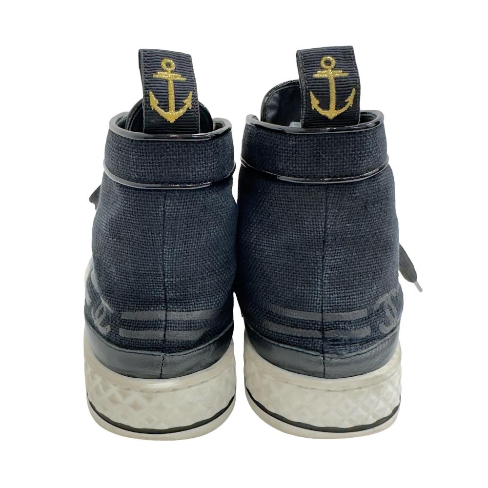 【CHANEL/シャネル】 G34222 クルーズモデル ハイカット スニーカー キャンバス/レザー ブラック レディース【中古】【真子質店】【GD】【IMoD】 CHANEL/シャネル】 G34222 クルーズモデル ハイカット スニーカー