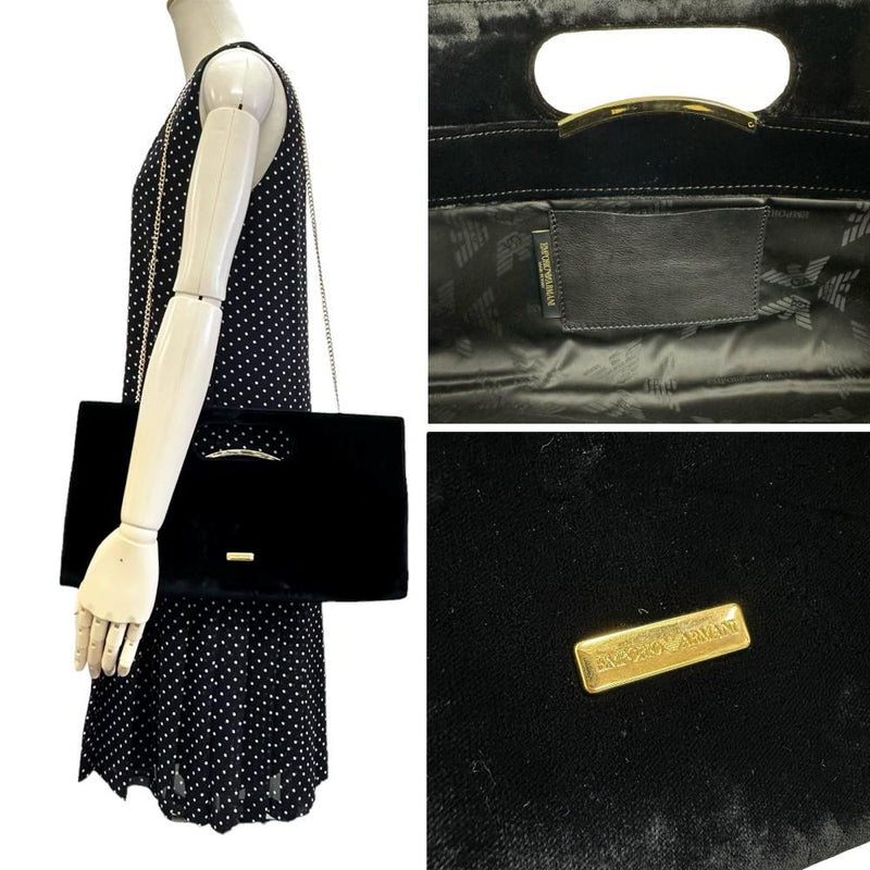 【Emporio Armani/エンポリオ・アルマーニ】 クラッチバッグ チェーン ショルダーバッグ ベロア 黒 レディース【中古】【真子質店】【GD】




【DMo】