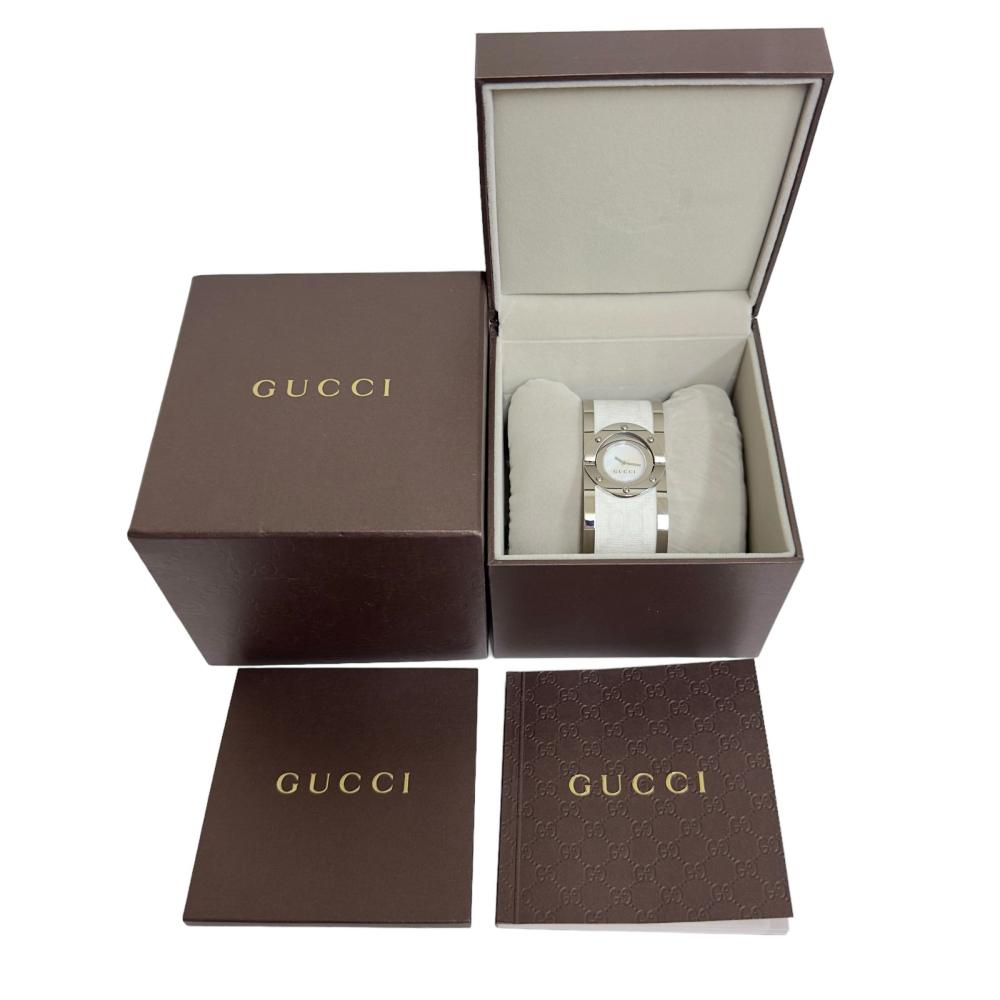GUCCI/グッチ】 トワール 112 ワイドバングル 腕時計 ステンレス