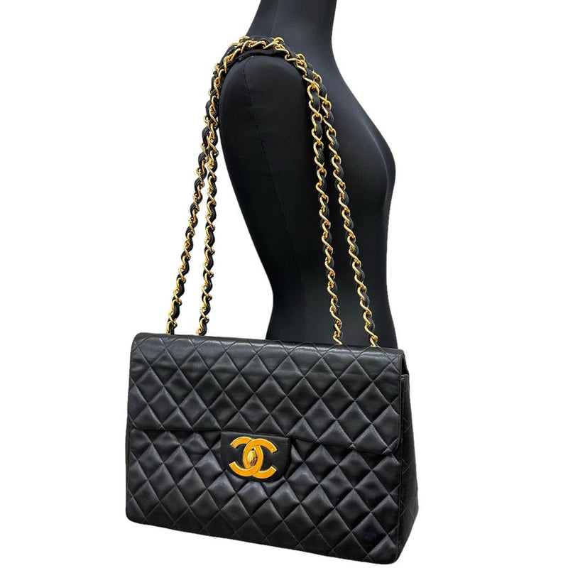 CHANEL/シャネル】 デカマトラッセ34 WフラップWチェーンショルダー ...