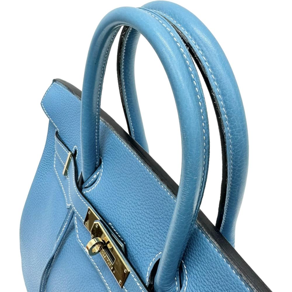 HERMES/エルメス】 バーキン35 ハンドバッグ トゴ ブルージーン/GP金具