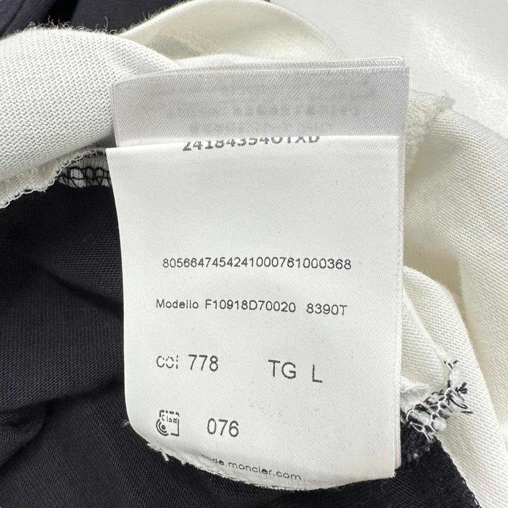 【MONCLER/モンクレール】 MAGLIA T-SHIRT 長袖Ｔシャツ コットン100％ ブラック/ホワイト メンズ【中古】【真子質店】【GD】【IMoD】 MONCLER/モンクレール】 MAGLIA T-SHIRT 長袖Tシャツ コットン100