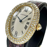 【CARTIER/カルティエ】 ベニュアール/ベニュワール ベゼル＆リューズダイヤモンド WB500431 ギャラ/保証書付き　3重純正ダイヤ 腕時計 K18YGイエローゴールド/レザー クオーツ シルバー文字盤/赤革ベルト レディース
【中古】【真子質店】【BL】




【Kxxx】