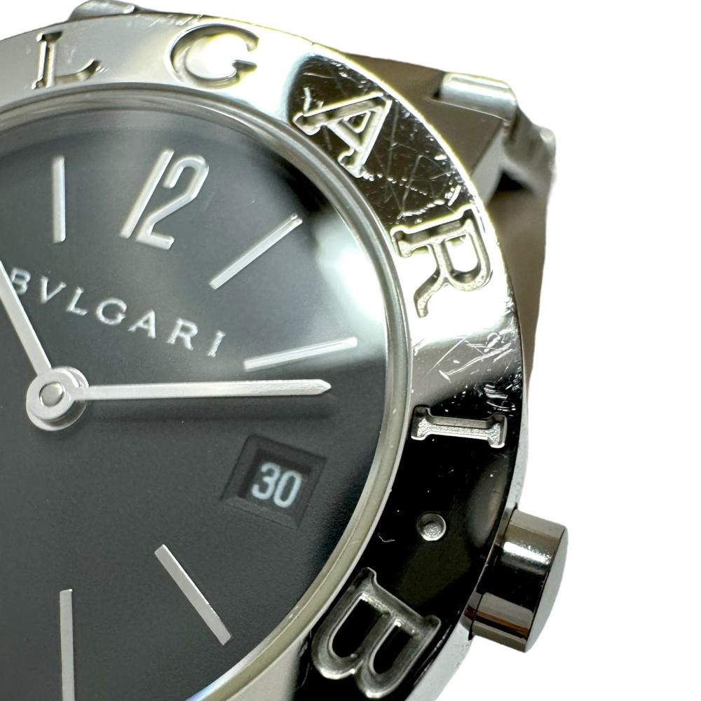 【BVLGARI/ブルガリ】 ブルガリブルガリ BB26SS  デイト 腕時計 ステンレススチール クオーツ 黒文字盤 レディース【中古】【真子質店】【GD】【MoIK】 BVLGARI/ブルガリ】 ブルガリブルガリ BB26SS デイト 腕時計