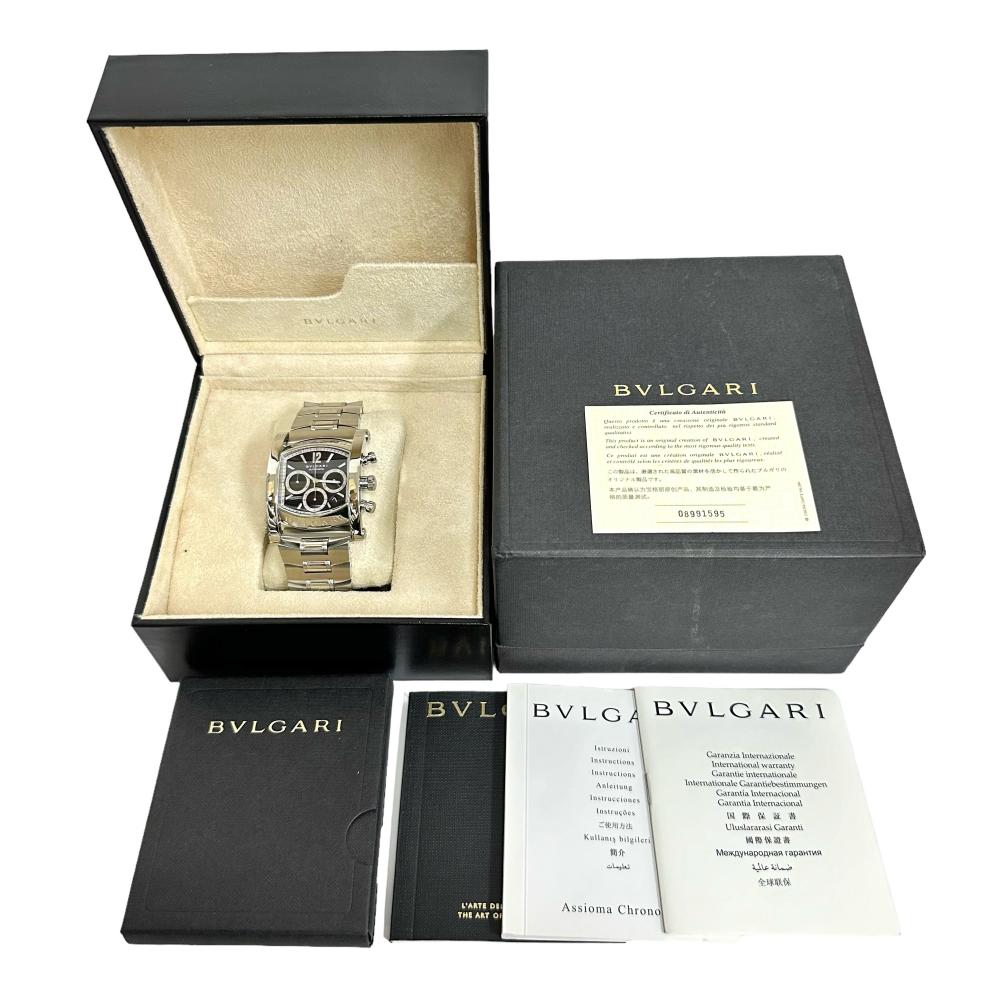 BVLGARI/ブルガリ】 アショーマ AA48SCH 仕上げ済 クロノ 新型 腕時計
