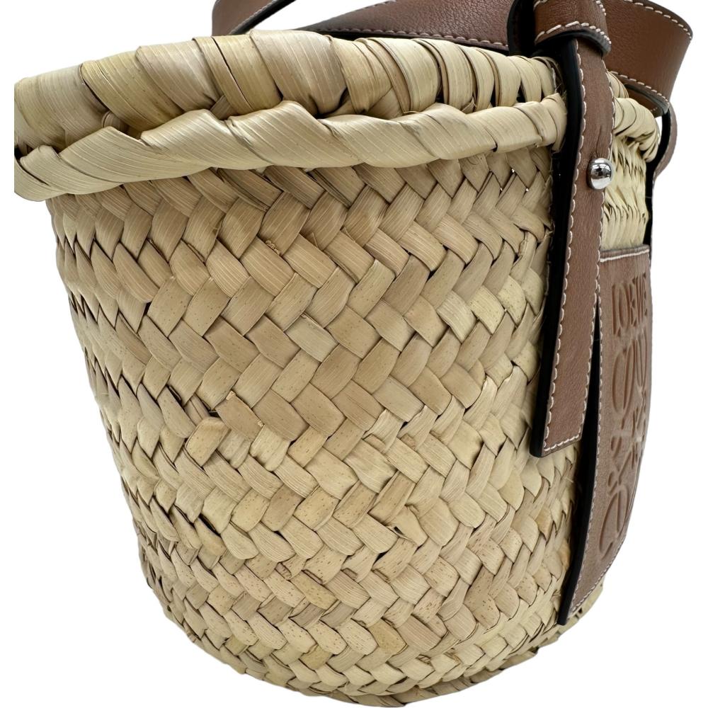 【LOEWE/ロエベ】 バスケットバッグ スモール ハンドバッグ ラフィア/レザー ベージュ/ブラウン レディース【中古】【真子質店】【GD】【Maxx】 LOEWE/ロエベ】 バスケットバッグ スモール ハンドバッグ ラフィア