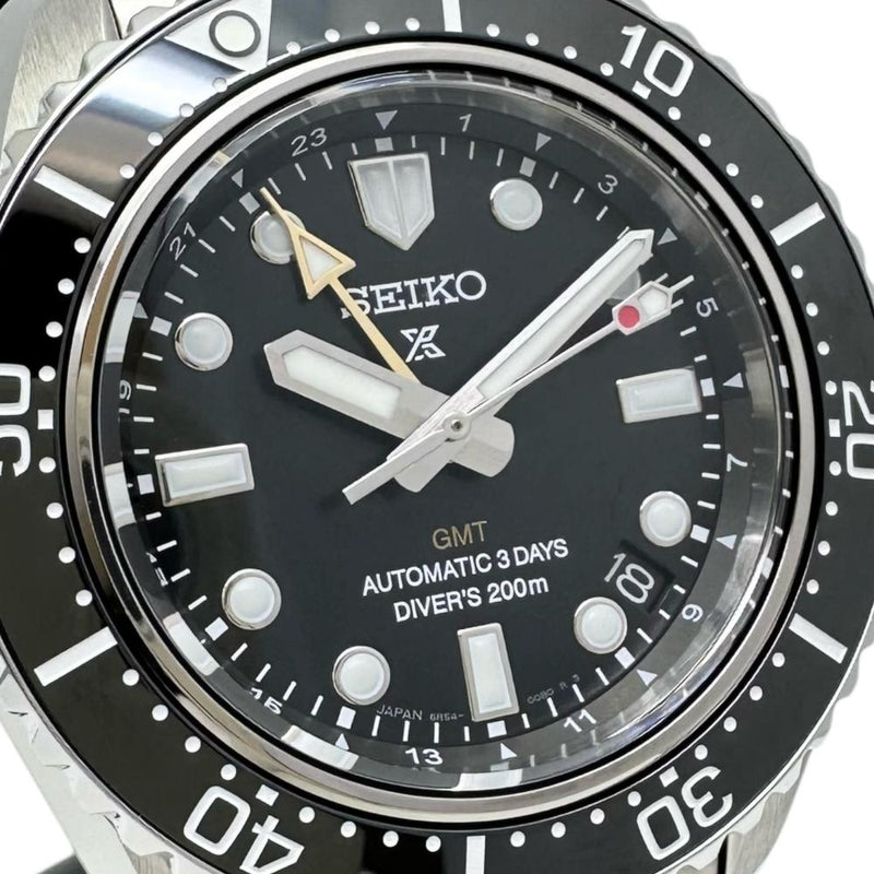 【SEIKO/セイコー】 プロスペックス SBEJ011(6R54-00D0) コアショップ専用 GMT 腕時計 ステンレススチール  自動巻き/オートマ 黒文字盤/黒ベゼル メンズ