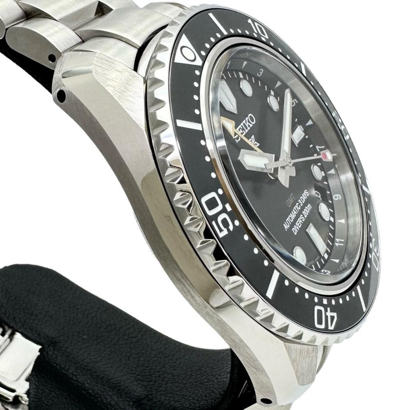 【SEIKO/セイコー】 プロスペックス SBEJ011(6R54-00D0) コアショップ専用 GMT 腕時計 ステンレススチール  自動巻き/オートマ 黒文字盤/黒ベゼル メンズ