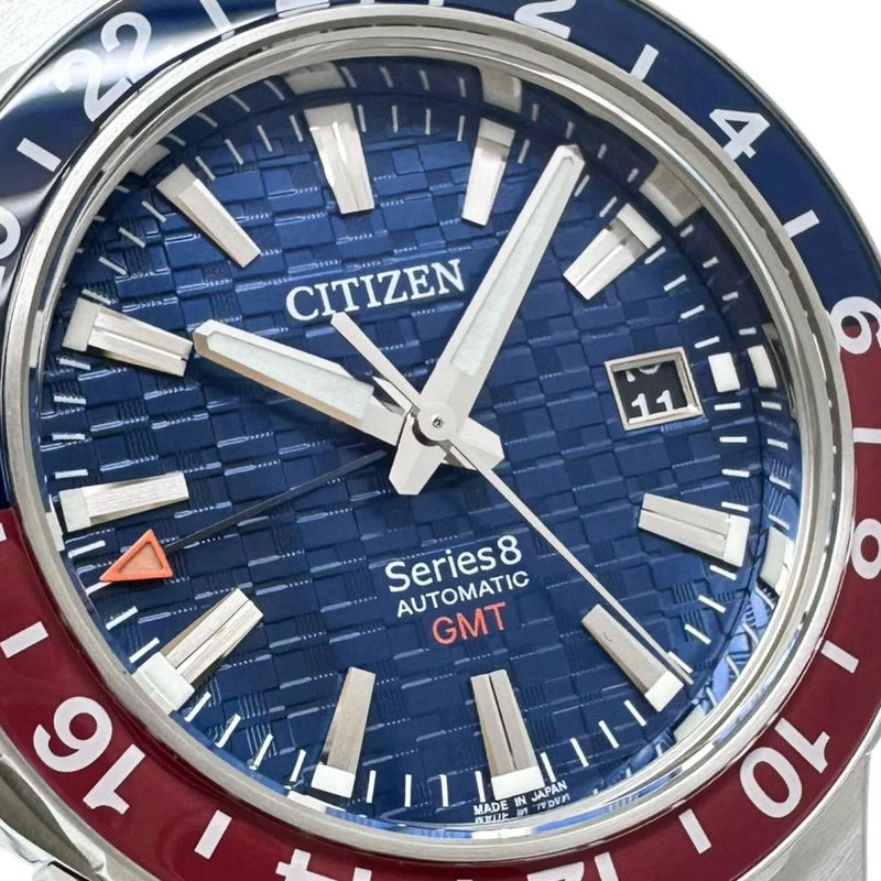 【CITIZEN/シチズン】 シリーズ8 NB6030-59L  メカニカルGMT　ペプシカラー 腕時計 ステンレススチール 自動巻き/オートマ 紺文字盤/青赤ベゼル メンズ
【中古】【真子質店】【GD】




【ITYMo】