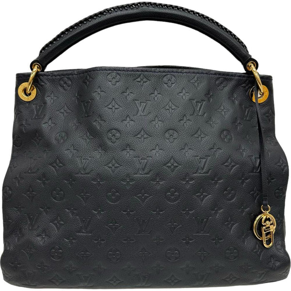 【LOUIS VUITTON/ルイ・ヴィトン】 アーツィーMM モノグラムアンプラント M93448 ワンショルダー ハンドバッグ レザー ブラック/内部ネイビー レディース【中古】【真子質店】【GD】【IDxx】 LOUIS VUITTON/ルイ・ヴィトン】 アーツィーMM モノグラムアンプラント