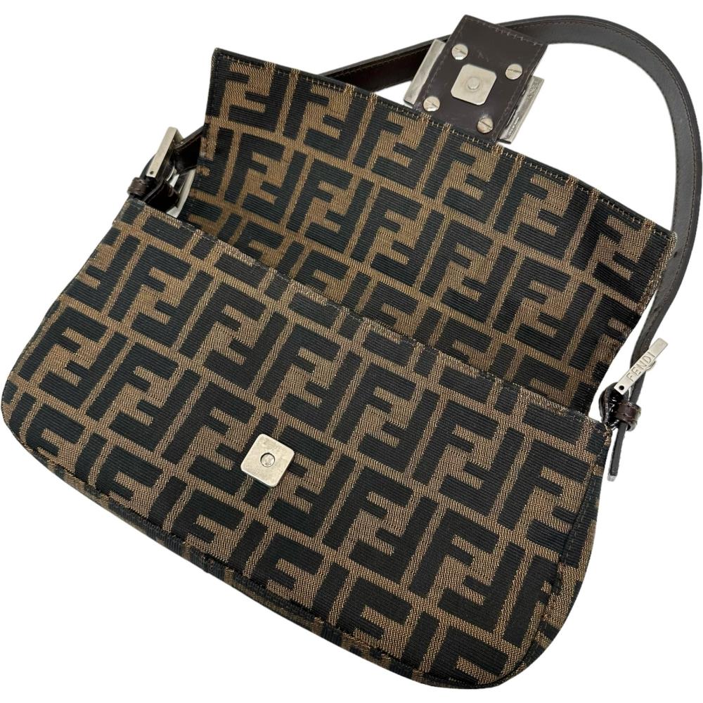 【FENDI/フェンディ】 マンマバケット ハンドバッグ キャンバス/レザー ズッカ柄/ブラウン レディース【中古】【真子質店】【GD】【MiTMo】 FENDI/フェンディ】 マンマバケット ハンドバッグ キャンバス/レザー