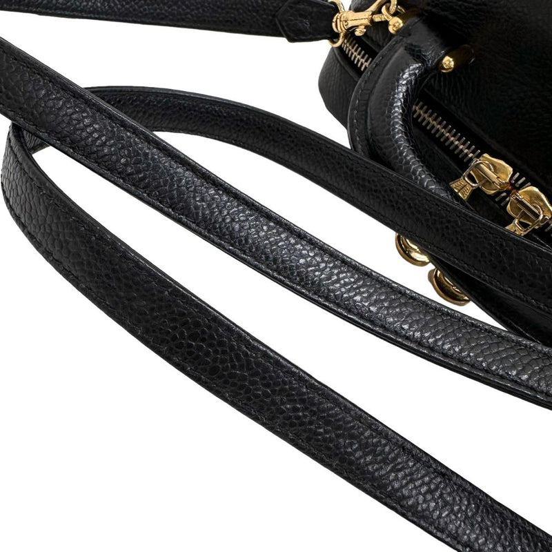 【CHANEL/シャネル】 A07060 バニティバッグ 2WAYバッグ シリアルシール有 ヴィンテージ ショルダーバッグ 4番台（1990年前半頃） キャビアスキン ブラック/ゴールド金具 レディース【中古】【真子質店】【GD】




【IKMox】