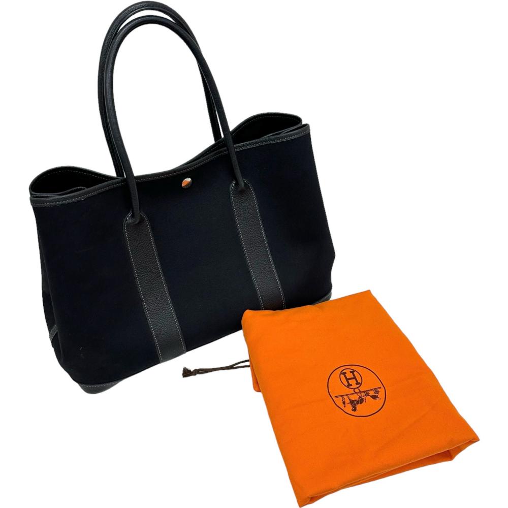 HERMES/エルメス】 ガーデンパーティPM ハンドバッグ キャンバス 