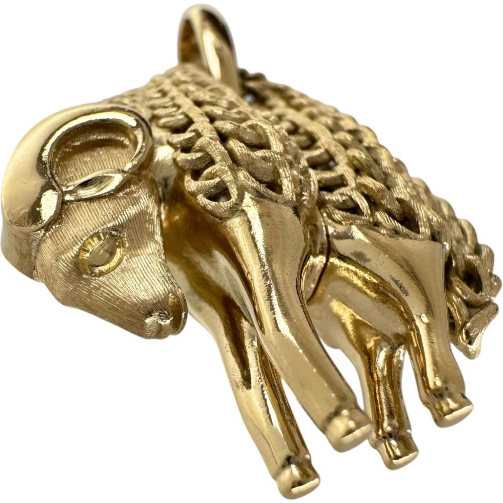 カルティエ　ペンダントトップ　ヴィンテージ　レディース　メッキ　トップだけ CARTIER/カルティエ】 羊/シープ/動物モチーフ ヴィンテージ