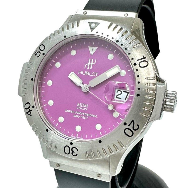 【HUBLOT/ウブロ】 MDM スーパープロフェッショナル 1850.1  腕時計 ステンレススチール/ラバー 自動巻き/オートマ ピンク文字盤/黒ラバーベルト メンズ
【中古】【真子質店】【GD】




【TTSS】