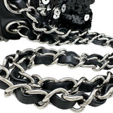 【CHANEL/シャネル】 スパンコール チェーンショルダー A38215 ロング＆ワンショルダー カード＆シール有 ショルダーバッグ 12番台（2008年頃） レザー ブラック/シルバー レディース【中古】【真子質店】【GD】




【TMoxx】