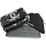 【CHANEL/シャネル】 スパンコール チェーンショルダー A38215 ロング＆ワンショルダー カード＆シール有 ショルダーバッグ 12番台（2008年頃） レザー ブラック/シルバー レディース【中古】【真子質店】【GD】




【TMoxx】