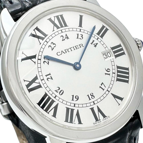 【CARTIER/カルティエ】 ロンドソロ　LM　デイト W6700255 腕時計 ステンレススチール/レザー クオーツ シルバー文字盤/ブラック革 メンズ
【中古】【真子質店】【GD】




【TIMiS】