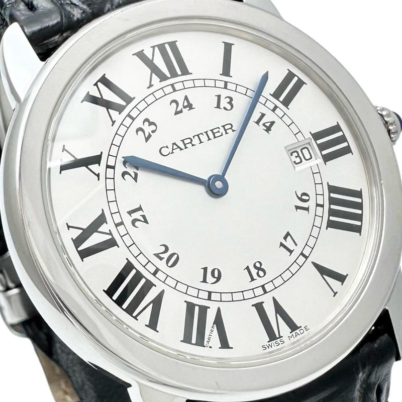 【CARTIER/カルティエ】 ロンドソロ　LM　デイト W6700255 腕時計 ステンレススチール/レザー クオーツ シルバー文字盤/ブラック革 メンズ
【中古】【真子質店】【GD】




【TIMiS】