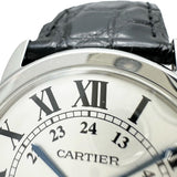 【CARTIER/カルティエ】 ロンドソロ　LM　デイト W6700255 腕時計 ステンレススチール/レザー クオーツ シルバー文字盤/ブラック革  メンズ