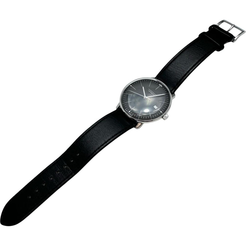 JUNGHANS/ユンハンス】 マックス・ビル 27.4701 腕時計 ステンレススチール 自動巻き/オートマ ブラック文字盤/黒革 メン –  真子質店 PawnShopMAKO