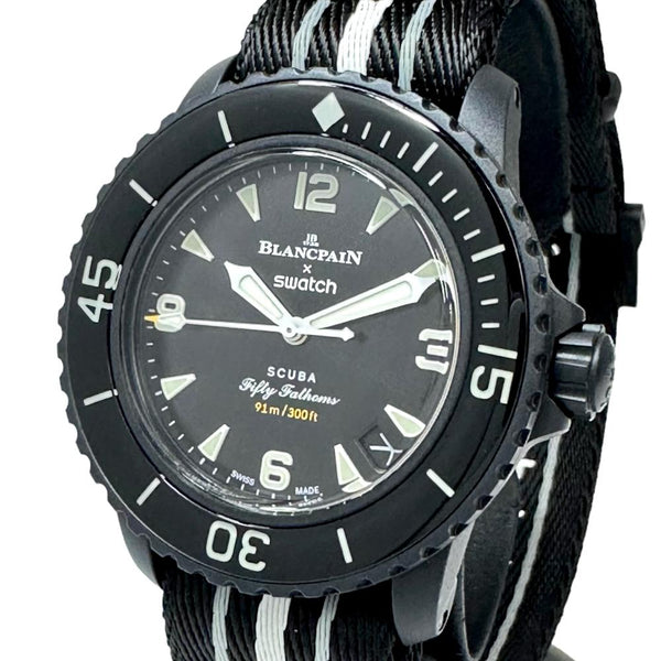 【Blancpain/ブランパン】 SO35B400 ブランパン×スウォッチコラボ  フィフティファゾムス オーシャンオブストーム 腕時計 ナイロン/バイオセラミック 自動巻き/オートマ 黒文字盤 メンズ
【中古】【真子質店】【GD】




【MoSD】