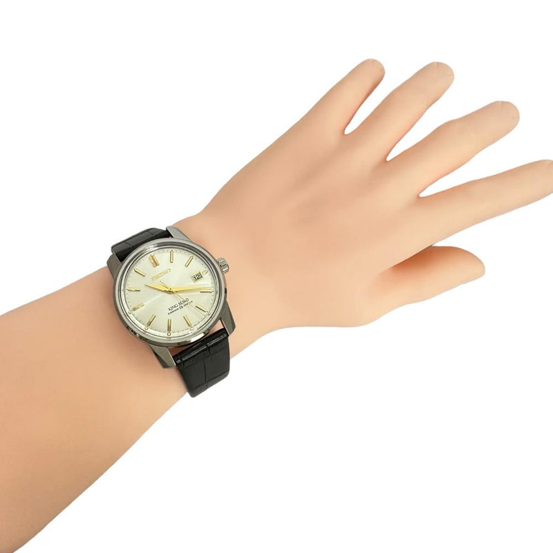★★最終特価品【SEIKO/セイコー】 SDKA003/6L35-00F0 キングセイコー KSK復刻デザイン 世界1700本限定モデル 腕時計 ステンレススチール/GP/レザー 自動巻き/オートマ シルバー文字盤/GPインデックス/焦げ茶レザーベルト メンズ
【中古】【真子質店】【GD】




【TMaST】