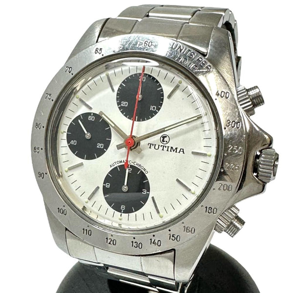 ★★最終特価品【TUTIMA/チュチマ】 793  クロノグラフ グラスヒュッテ 腕時計 ステンレススチール 自動巻き/オートマ 白/黒目文字盤 メンズ
【中古】【真子質店】【GD】




【SSx】
