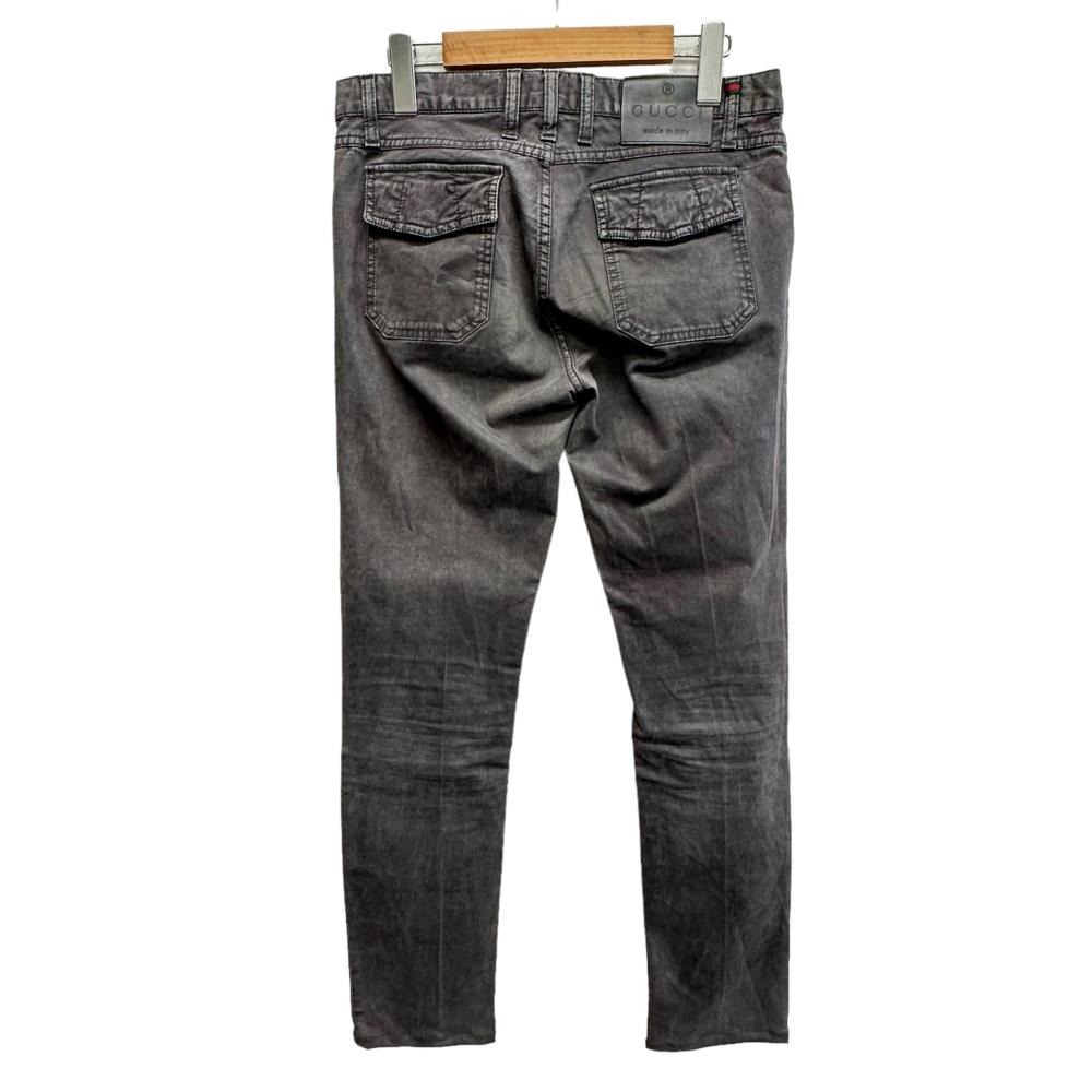 GUCCI/グッチ】 スキニーパンツ コットン/ポリウレタン グレー GUCCI/グッチ】 スキニーパンツ コットン/ポリウレタン グレー