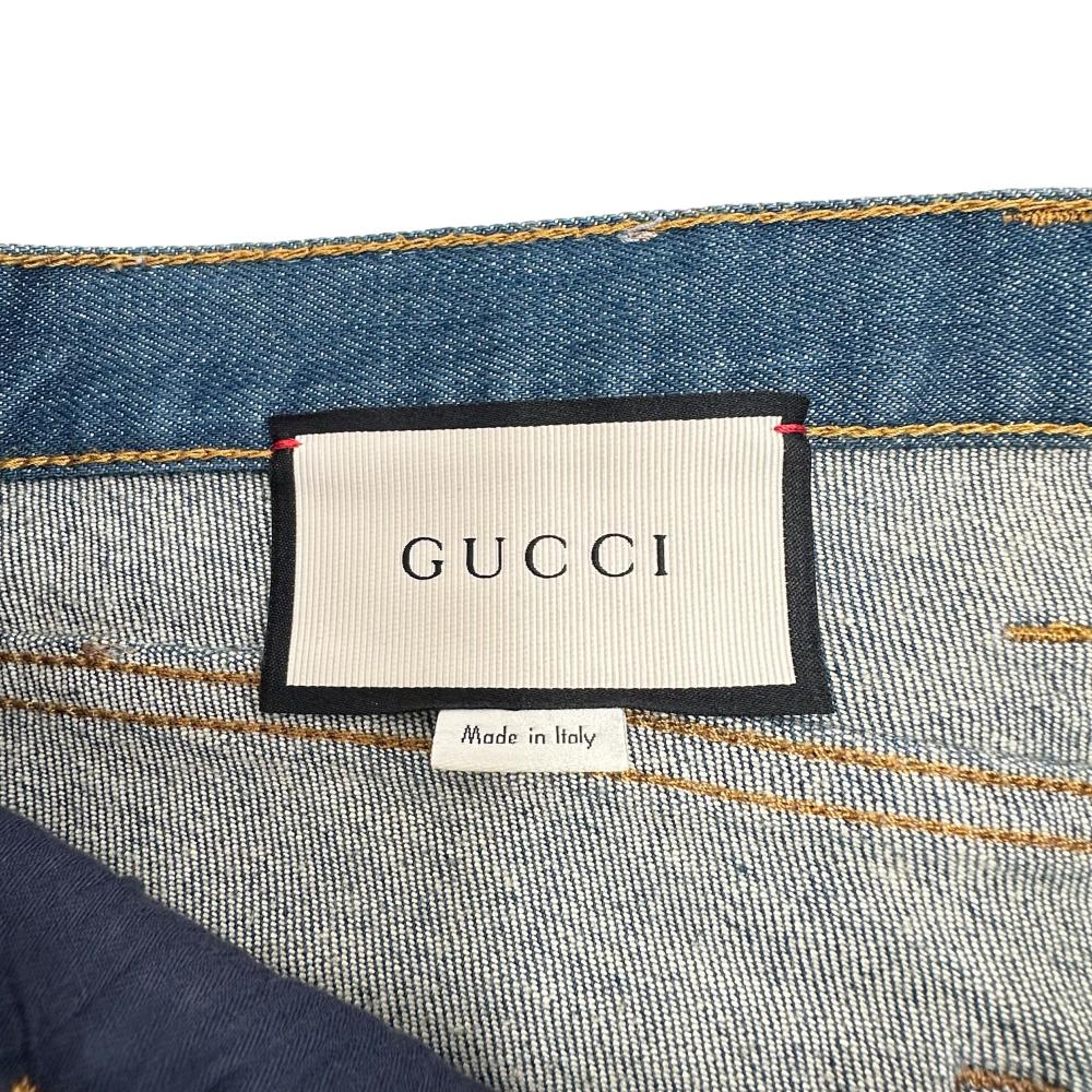 ウッチー出品 GUCCI/グッチ】 デニムパンツ コットン/ポリエステル ブルー