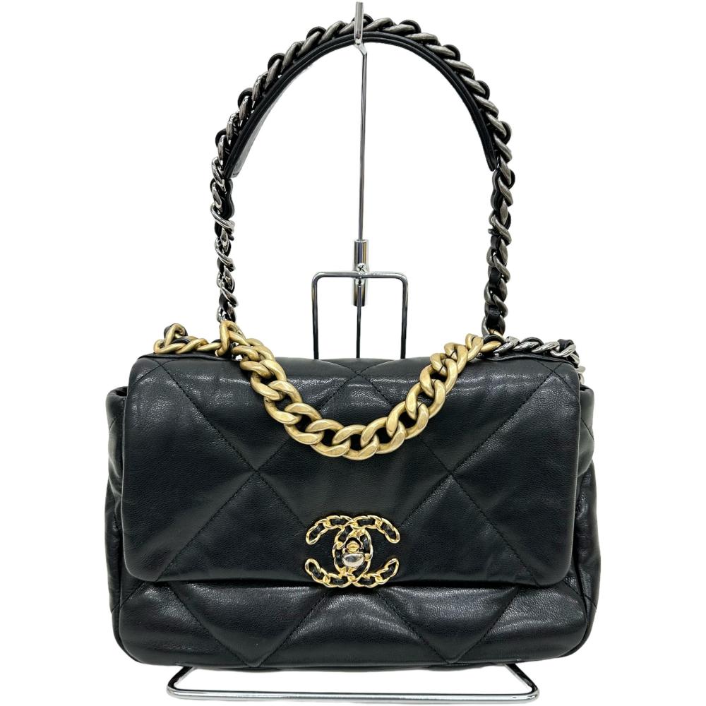 【CHANEL/シャネル】 シャネル19 AS1160 ギャランティカード/シール有    ショルダーバッグ 29番台（2020年） レザー/GP ブラック/GP＆SV金具 レディース【中古】【真子質店】【GD】




【YxxY】