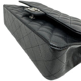 ★★最終特価品【CHANEL/シャネル】 マトラッセ WフラップWチェーンショルダー A01112 ギャランティカード/シール付 ショルダーバッグ 13番（2009年頃） キャビアスキン ブラック/シルバー金具 レディース【中古】【真子質店】【BL】




【STDx】