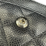 ★★最終特価品【CHANEL/シャネル】 マトラッセ WフラップWチェーンショルダー A01112 ギャランティカード/シール付 ショルダーバッグ 13番（2009年頃） キャビアスキン ブラック/シルバー金具 レディース【中古】【真子質店】【BL】




【STDx】