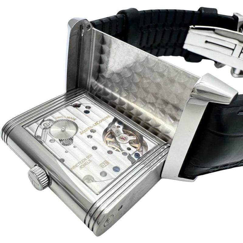 【JAEGER-LECOULTRE/ジャガー・ルクルト】 グランドレベルソ976 273.8.04/Q3738420 ギャラ/保証書付き　オーバーホール＆仕上げ済 腕時計 ステンレススチール 手巻き シルバー文字盤/ブラックベルト（社外）/純正バックル メンズ
【中古】【真子質店】【BL】




【YYxx】