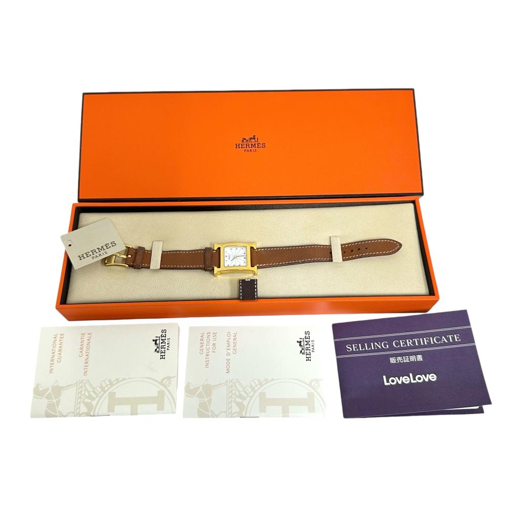 HERMES/エルメス】 Hウォッチ HH1.201 腕時計 ステンレススチール/GP