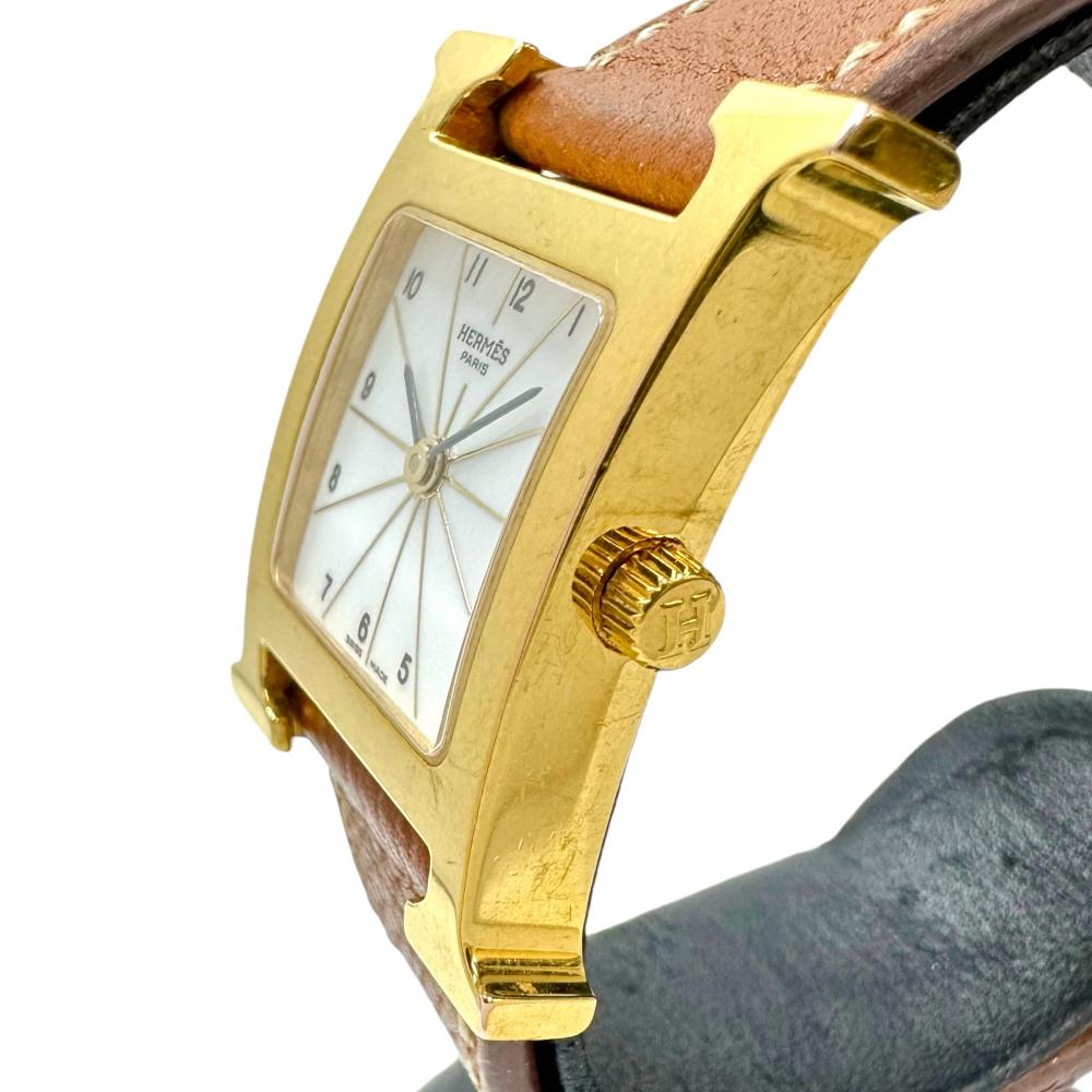 HERMES/エルメス】 Hウォッチ HH1.201 腕時計 ステンレススチール/GP