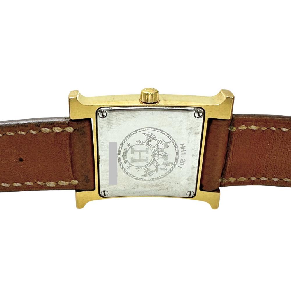 HERMES/エルメス】 Hウォッチ HH1.201 腕時計 ステンレススチール/GP