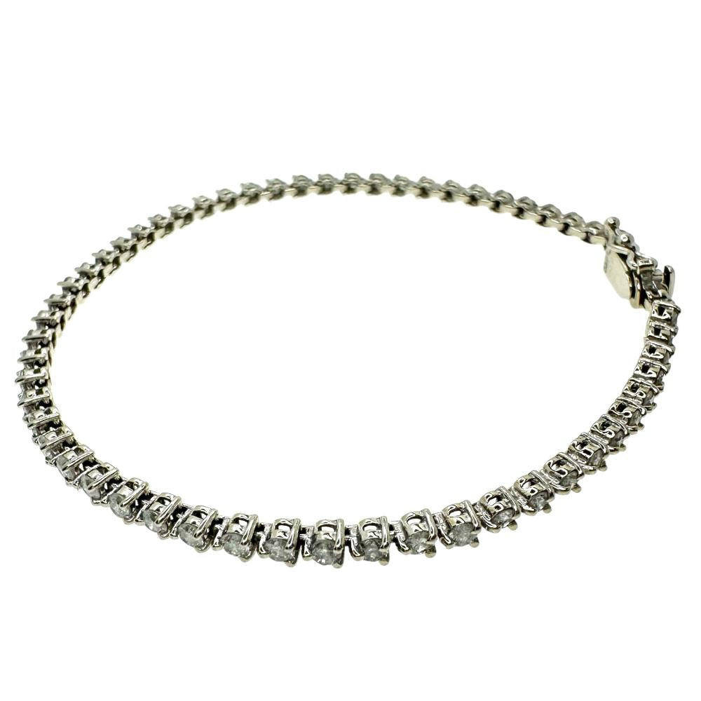 テニスデザイン ダイヤモンド 計2.00ct ブレスレット Pt850プラチナ
