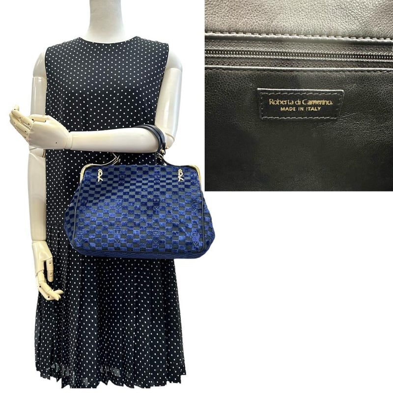 【Roberta di Camerino/ロベルタ・ディ・カメリーノ】 バゴンギ ハンドバッグ ベロア/レザー ブルー×ブラック レディース【中古】【真子質店】【GD】




【IMox】