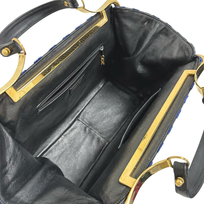 【Roberta di Camerino/ロベルタ・ディ・カメリーノ】 バゴンギ ハンドバッグ ベロア/レザー ブルー×ブラック レディース【中古】【真子質店】【GD】




【IMox】