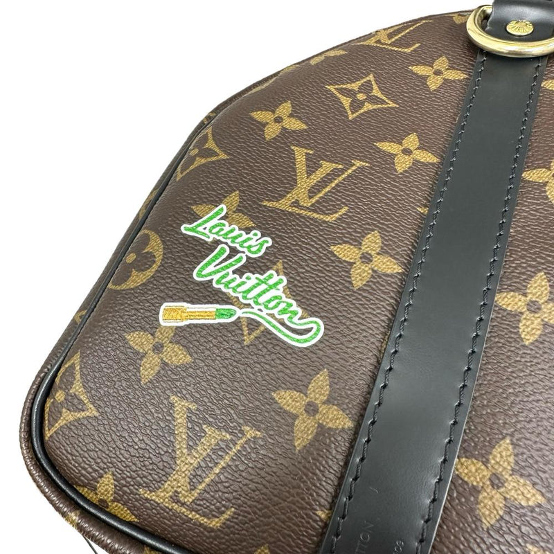 【LOUIS VUITTON/ルイ・ヴィトン】 スピーディ・バンドリエール30 マイLVワールドツアー モノグラムマカサー M43231 2WAY ハンド＆ショルダー ステッカー入 ボストンバッグ PVC/レザー ブラウン/ブラック ユニセックス【中古】【真子質店】【GD】




【IDxx】