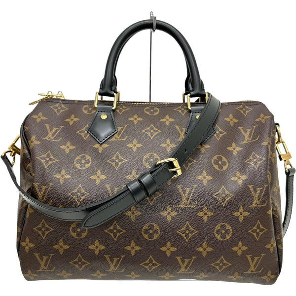 【LOUIS VUITTON/ルイ・ヴィトン】 スピーディ・バンドリエール30 マイLVワールドツアー モノグラムマカサー M43231 2WAY ハンド＆ショルダー ステッカー入 ボストンバッグ PVC/レザー ブラウン/ブラック ユニセックス【中古】【真子質店】【GD】




【IDxx】