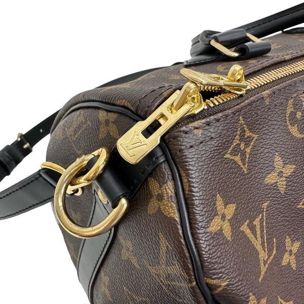 【LOUIS VUITTON/ルイ・ヴィトン】 スピーディ・バンドリエール30 マイLVワールドツアー モノグラムマカサー M43231 2WAY ハンド＆ショルダー ステッカー入 ボストンバッグ PVC/レザー ブラウン/ブラック ユニセックス【中古】【真子質店】【GD】




【IDxx】