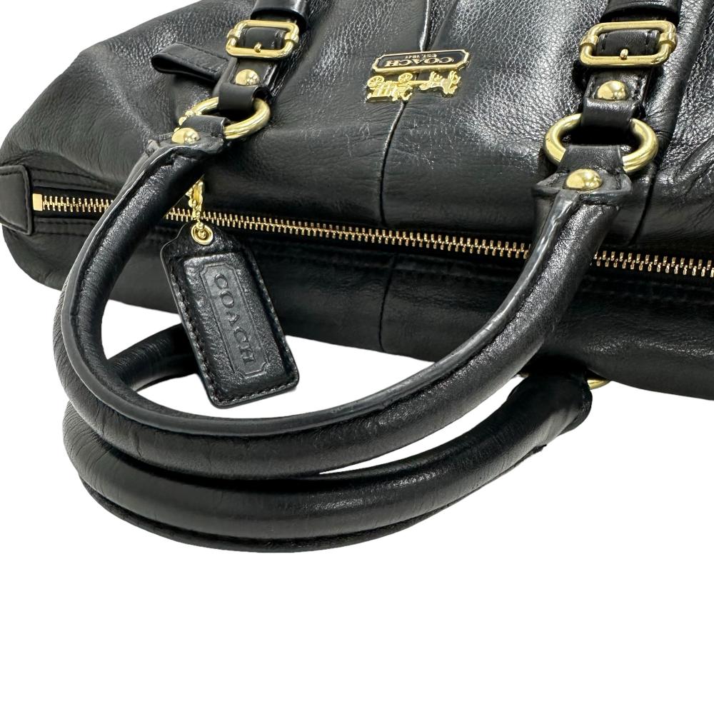 COACH/コーチ】 21222 マディソン ハンドバッグ レザー ブラック